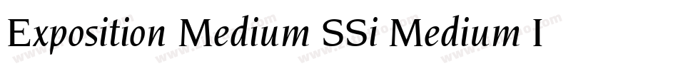 Exposition Medium SSi Medium Italic字体转换